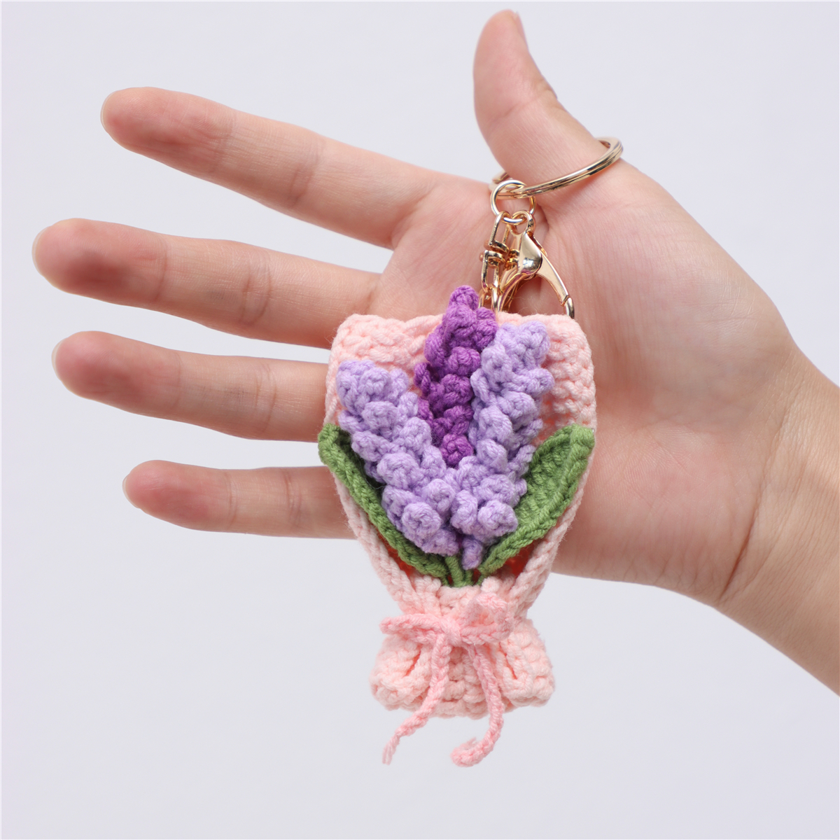 Crochet Lavender Keychain, picture 5 of 5