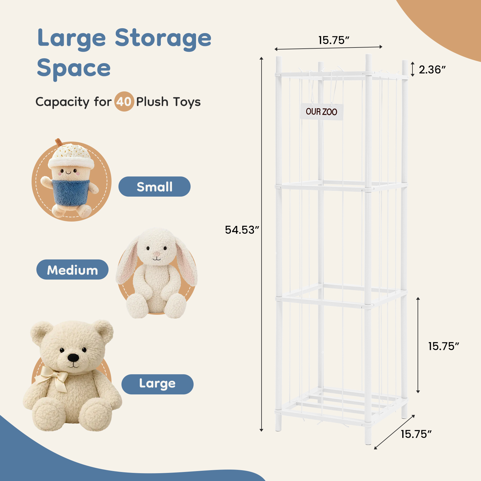Wooden Toy Storage Rack, Suitable For Saving Space In Children's Rooms, Bedrooms, Baby Rooms And Children's Activity Rooms.