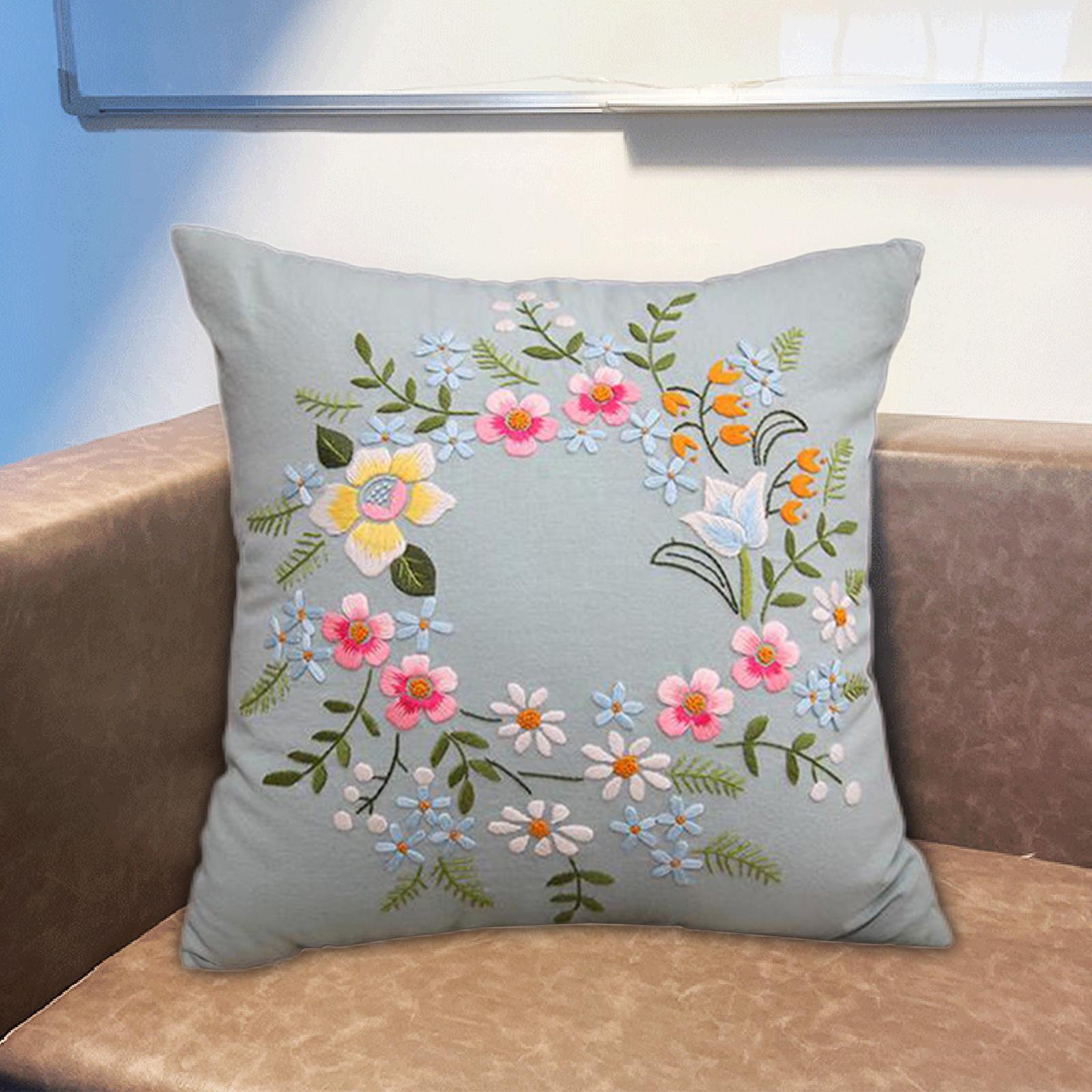 Semi-finished embroidery pillow covers kit sewing craft