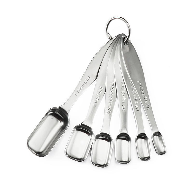 Title 2, Square Measuring Spoon 6-piece Set With Scale B...