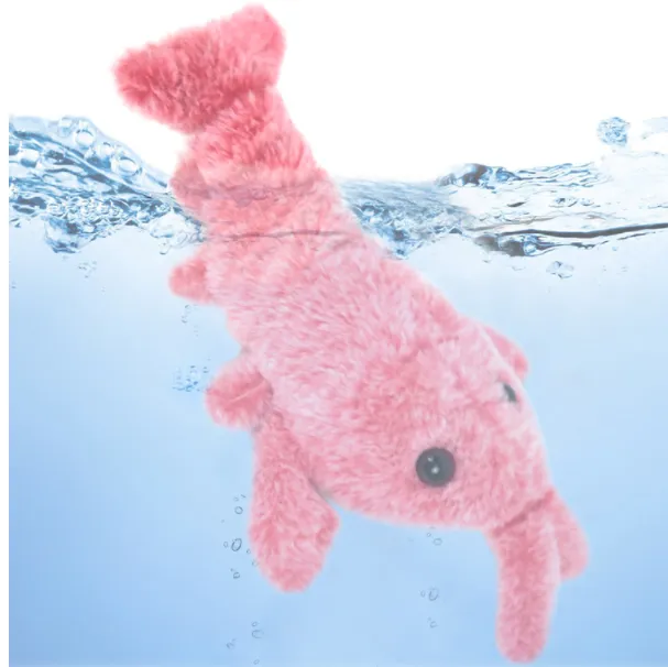 Pet Toys Electric Jumping Shrimp USB Charging Simulation Lobster Funny Cat Plush Pets Toy – image 5