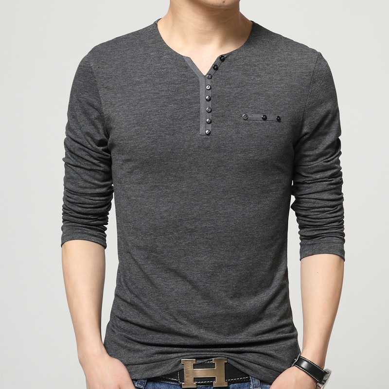 Title 1, Mens Cotton Long-sleeved T-shirt Korean Versio...