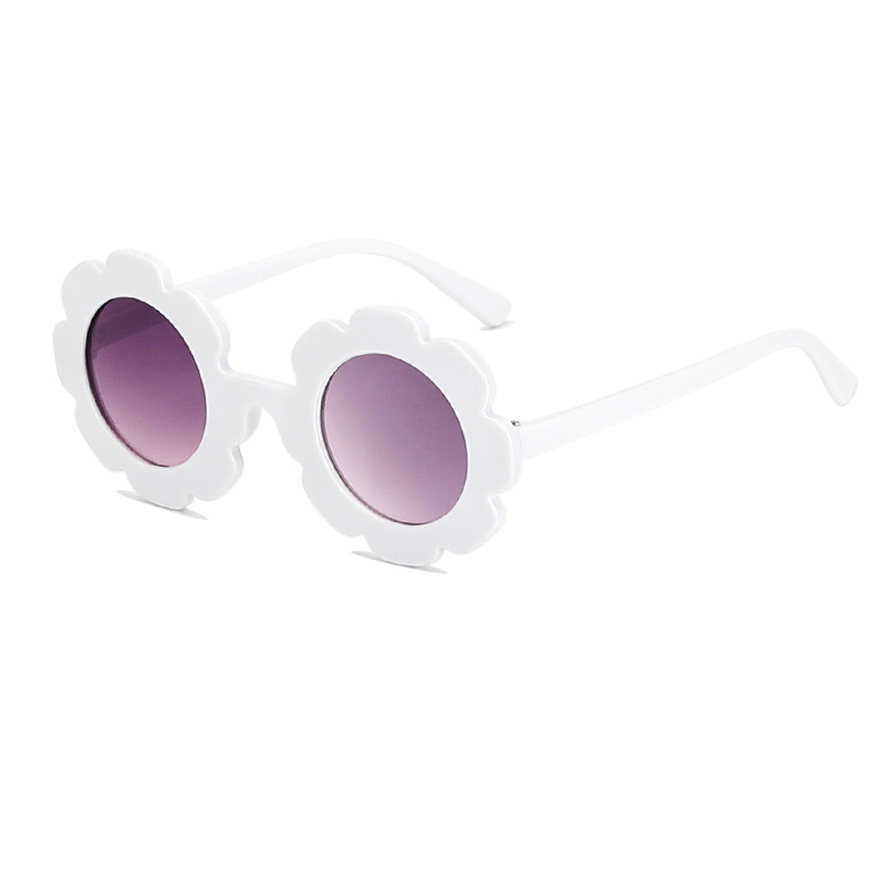 Children's Cute Sunflower Round Frame Sunglasses - Image 8