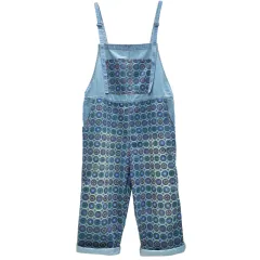 Denim Overalls Women's Loose Slimming Nine-point Jumpsuit - Blue - View 1