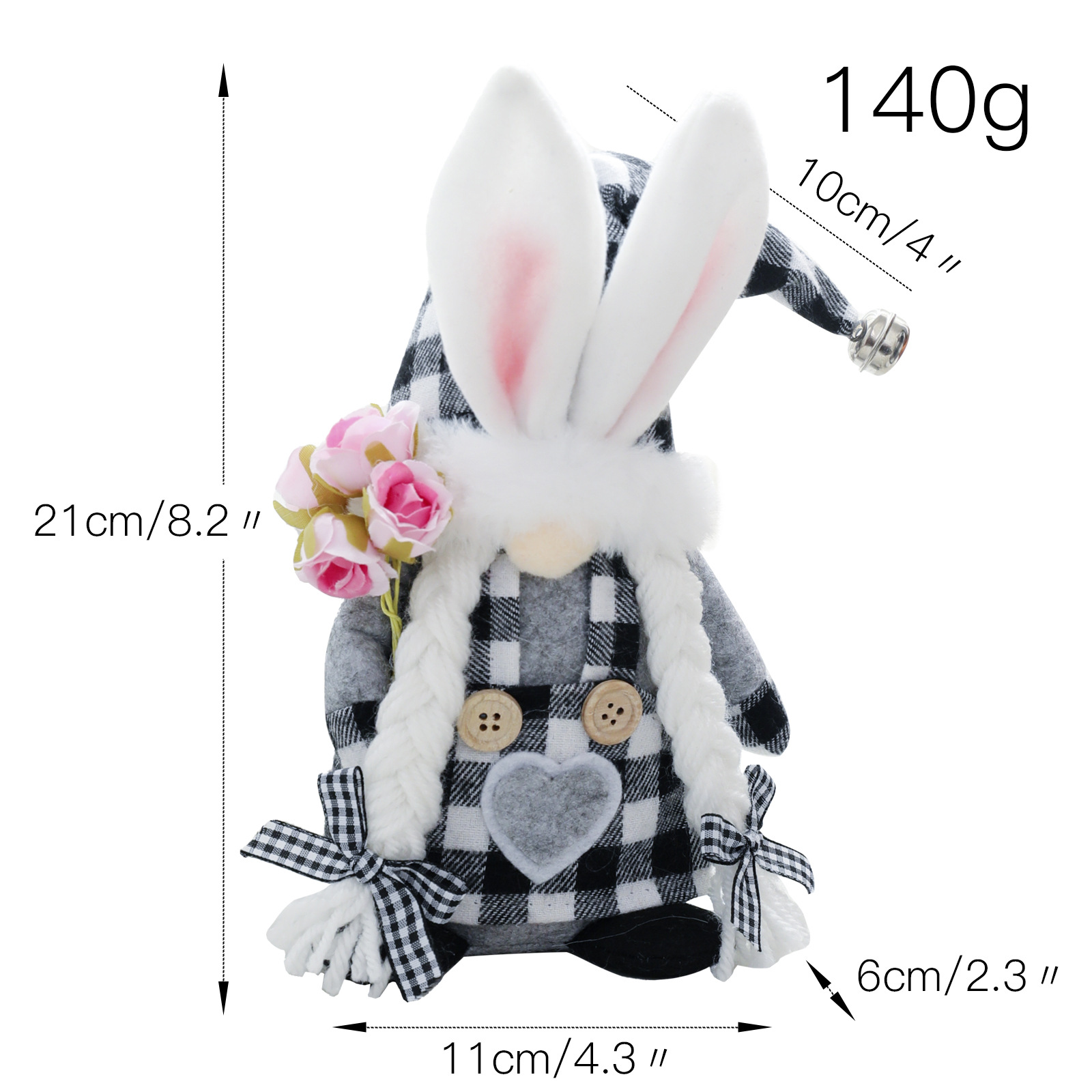 Plaid female rabbit