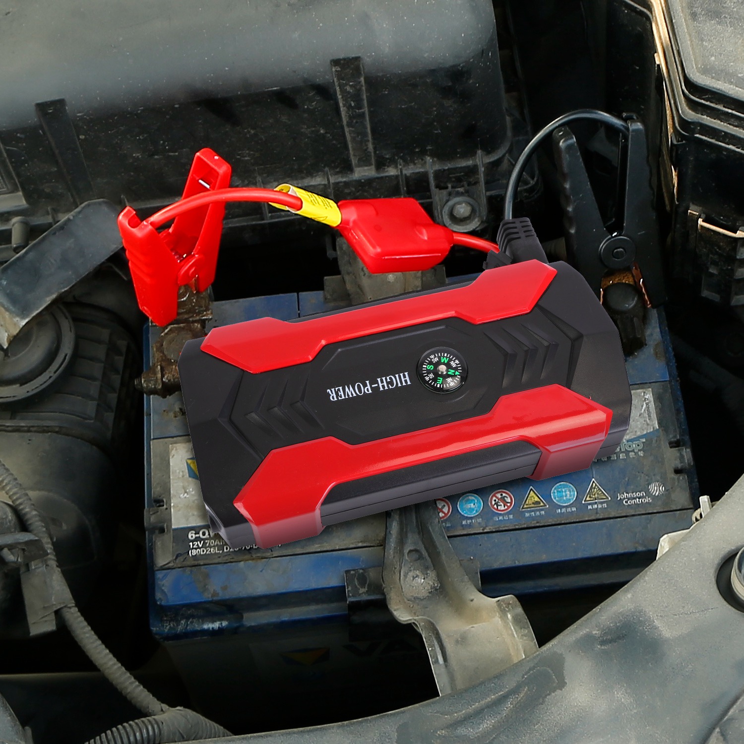 Car Jump Starter Booster 800A Peak 28000mAh 12V Battery Charger Up To 6.0L Gas Or 3.0L Diesel Engine With LCD Screen 4 Modes LED Flashlight — foto 15