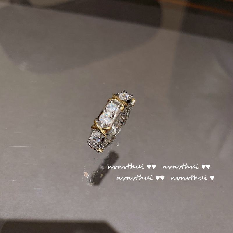 18K Gold Plated Hearts & Arrows Diamond Ring