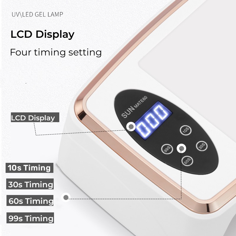 380W Professional Nail Dryer 90 Leds Nail Dryer UV Lamp For Curing All Gel Nail Polish Motion Sensing Manicure Pedicure — foto 3