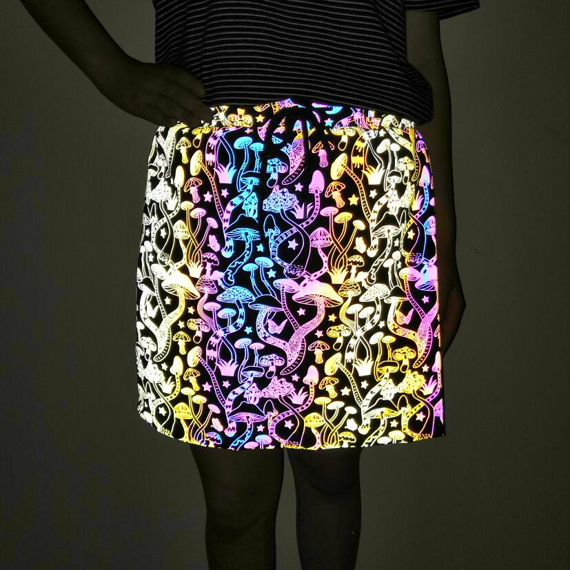 Title 3, Colorful mushroom reflective skirt for a fun an...