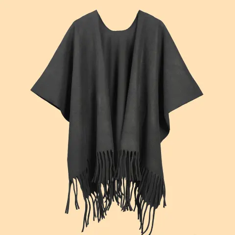 Women's Classic Versatile Solid Color Thick Fringe Warm Large