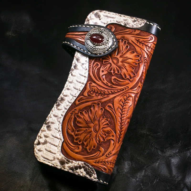 Fashionable Leather Wallet for Men's Long Style