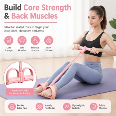 6-Tube Pedal Puller Resistance Rope, Foot Pedal Resistance Band, Yoga Elastic Exercise Bands, Stretching Slimming Training, Strength Exercise, Resistance Workout, Elast Compreh