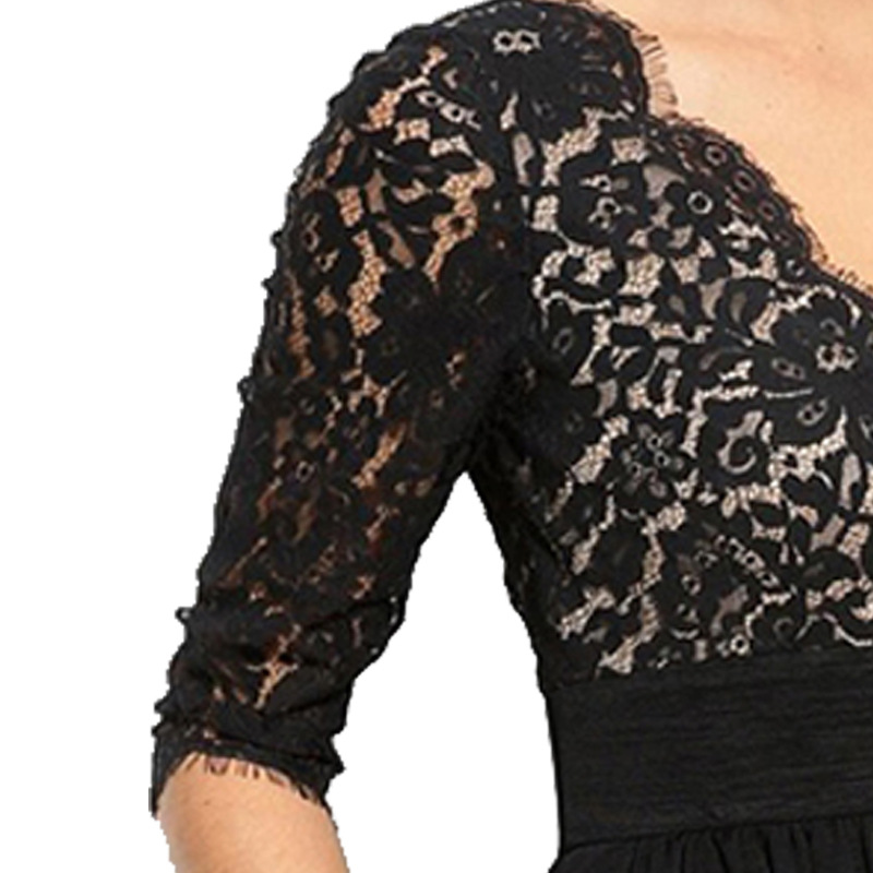 Sexy Slim A-Line Skirt See-Through Hollow Dress