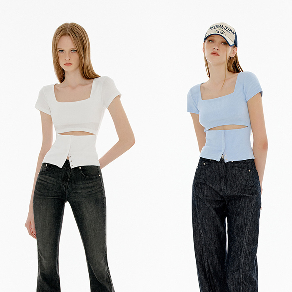 Temperament Simple Slit Niche Design Slim Fit