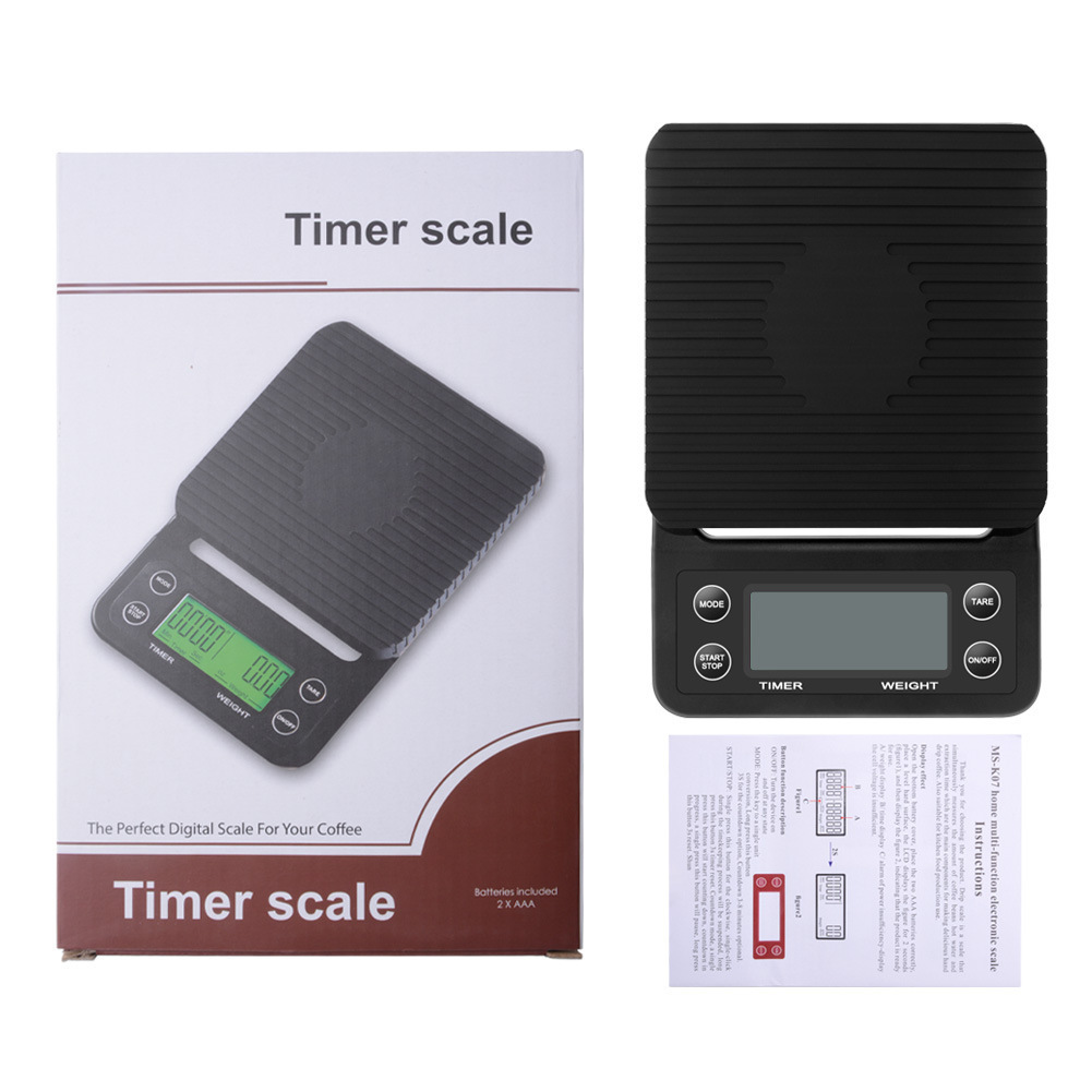 Factory Direct Sales Coffee Electronic Scale K07, Household Hand-brewed Coffee Scale, Kitchen Mini Precision Timing Scale