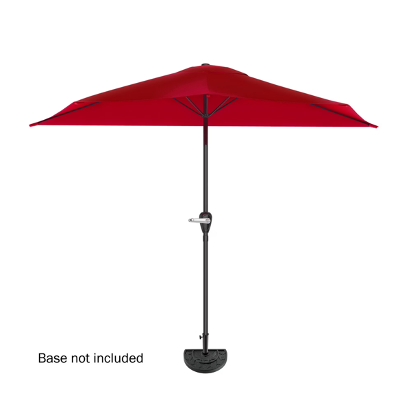 9ft Half Umbrella For Balcony, Porch, Or Deck, Red  Shipment From Walmart — foto 2
