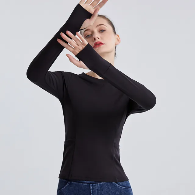 Double Pocket Track Top Running Fitness Tracksuit Black - Shop at LoveMi