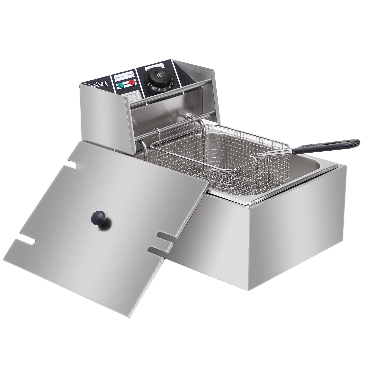 Electric Fryer Silver Stainless Steel Single Cylinder - Image 23