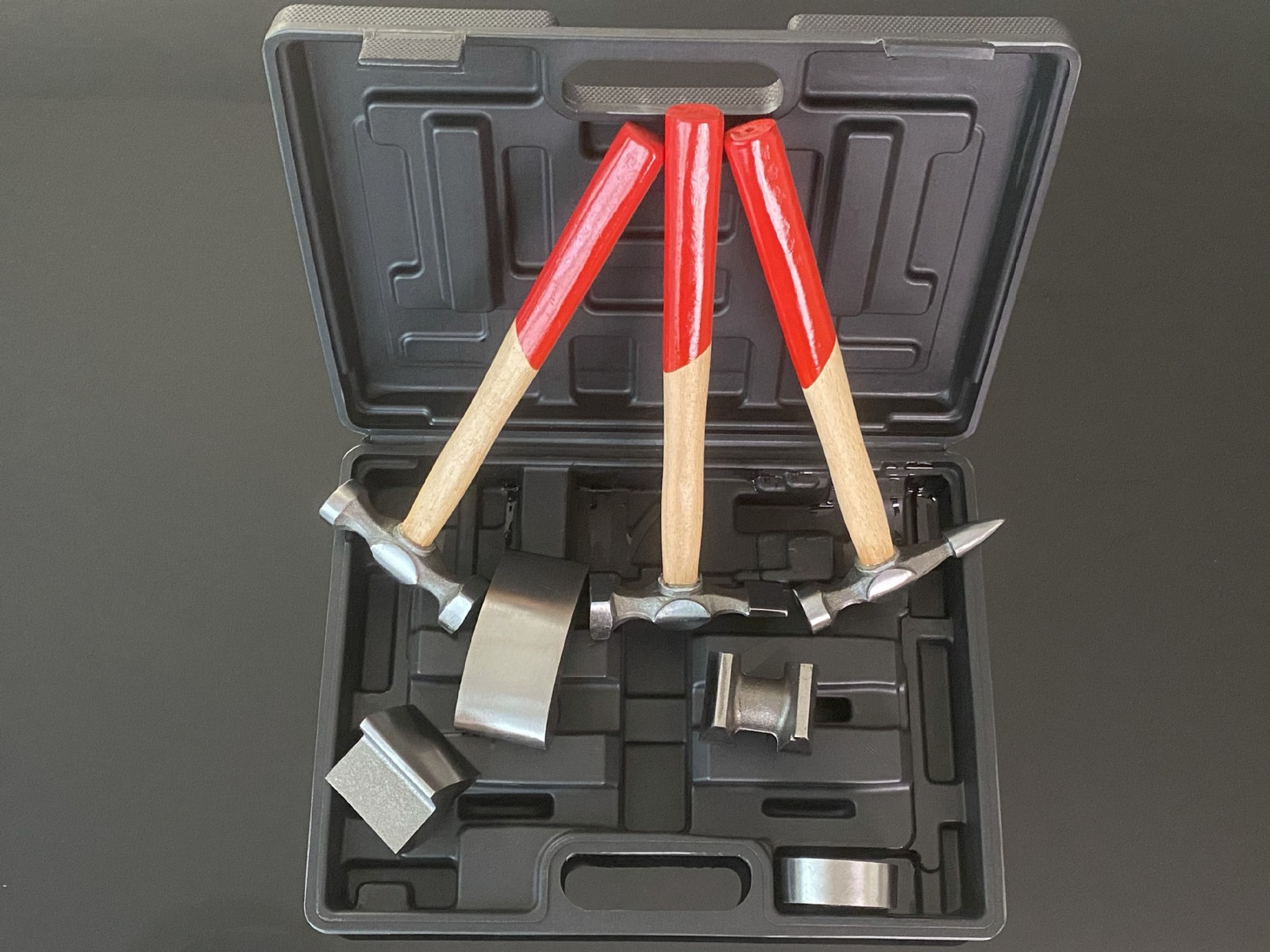 7x Auto Body Repair Tool Kit Craft Panel Beating Hammer And Dolly Set — image 12