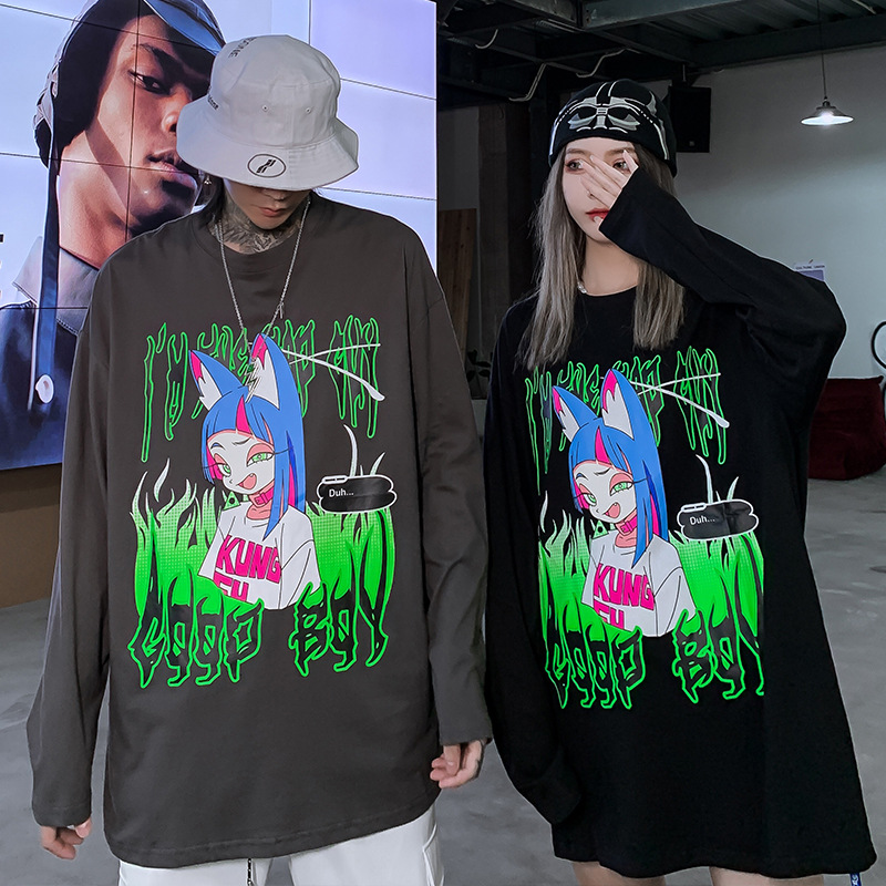 Title 3, Couple long sleeve T-shirt two dimensional dark...