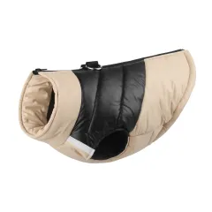 Winter Warm Pet Clothes Waterproof Dog Padded Vest Zipper Jacket Coat For Small Medium Large Dogs Labrador Husky - Khaki - View 1