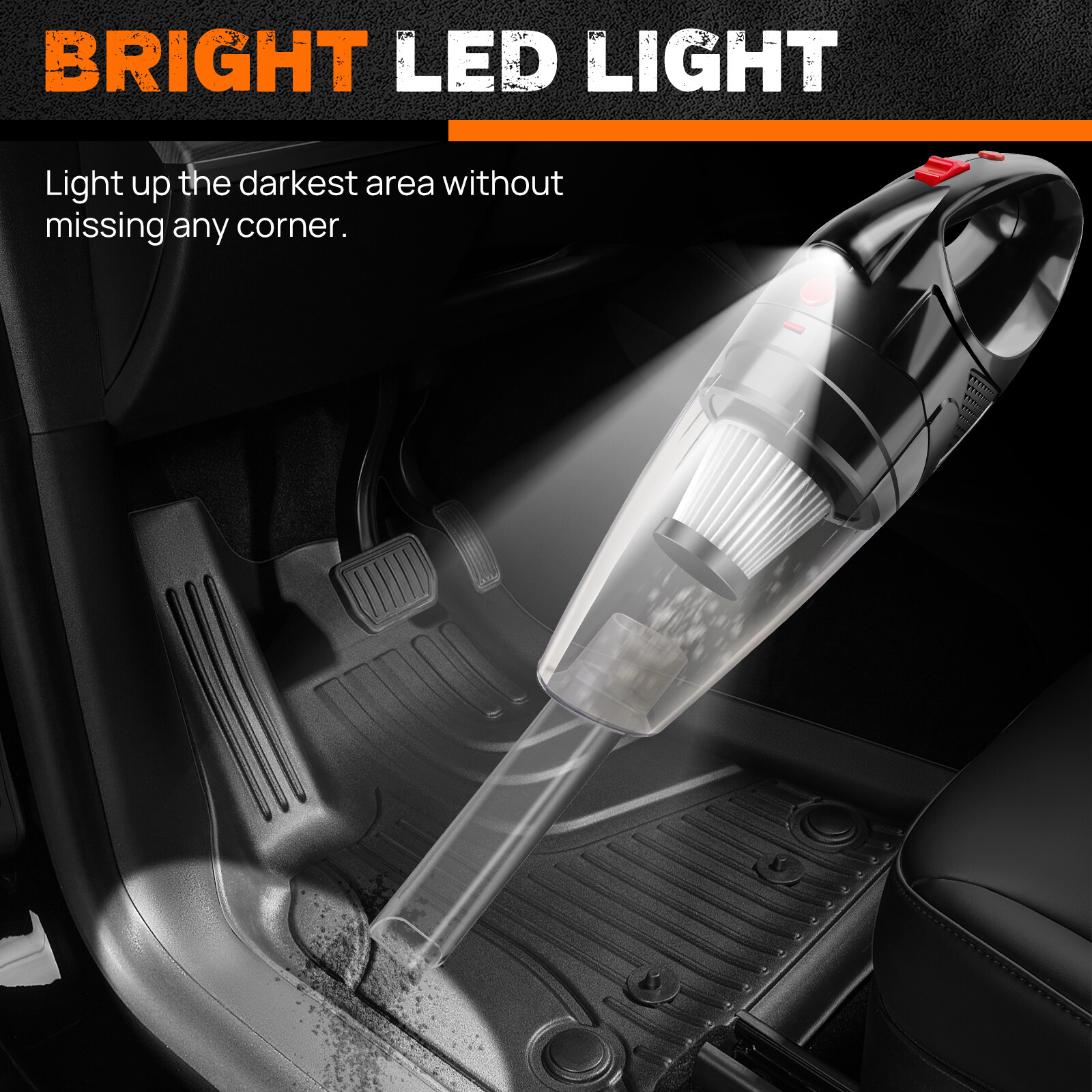 Mini Cordless Vacuum Cleaner Car Handheld Vacuum Power Suction USB Rechargeable