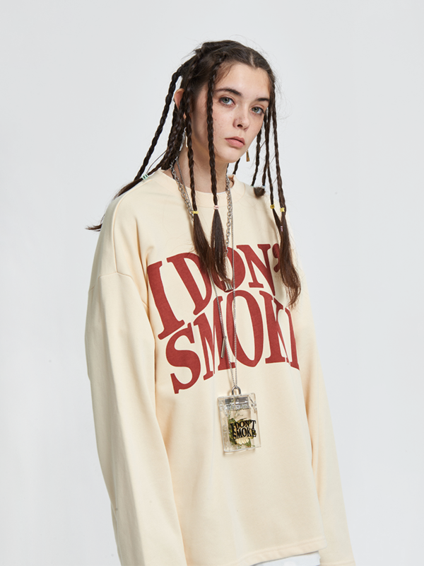 Title 4, Street loose cotton terry long sleeve sweater