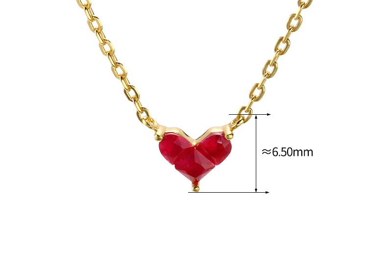 Women's Gold Plated Sterling Silver Splicing Heart Necklace