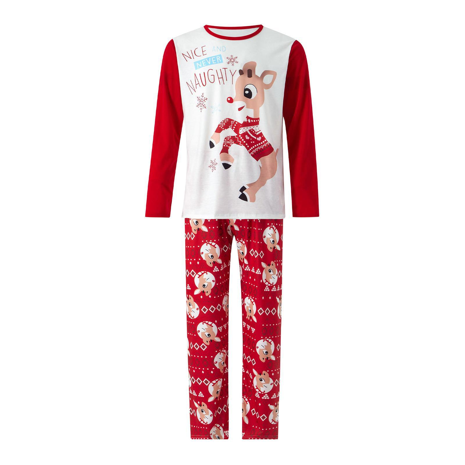 Title 6, Printed Pajamas Christmas Parent-child Wear Rou...