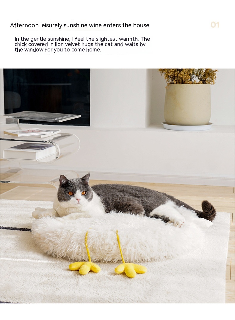 BEYONDARY Chicken-Shaped Cat Nest Bed – Cozy Mat Mattress for Cats