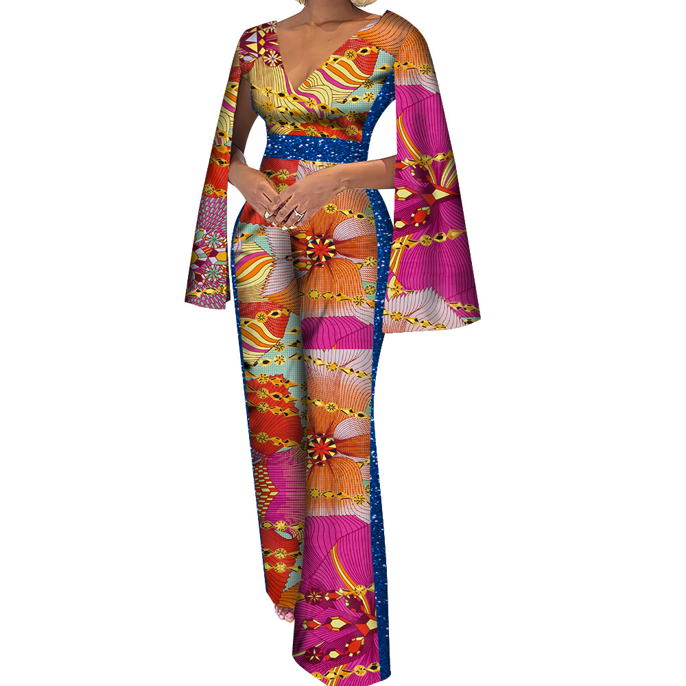 Women's Cotton Ethnic Batik Print Jumpsuit - Image 8