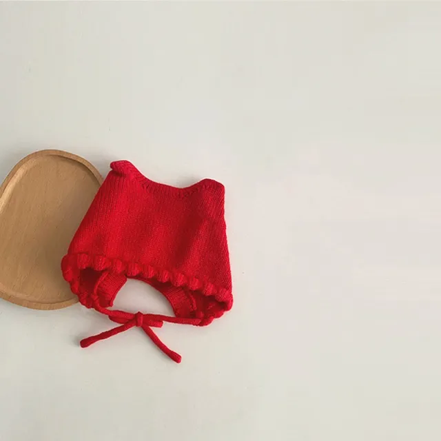 Knitted Ear Protection For Autumn Baby Red - Shop at LoveMi