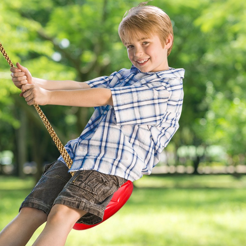 Kids Disc Swing Seat Hanging Indoor Outdoor Garden Rope Children Toys