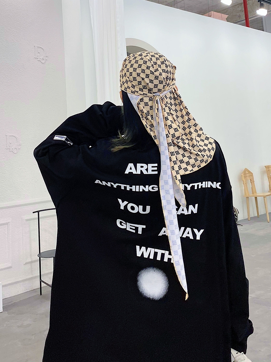 Trendy Sweater Women's Gradient Graffiti Loose Western Style Top