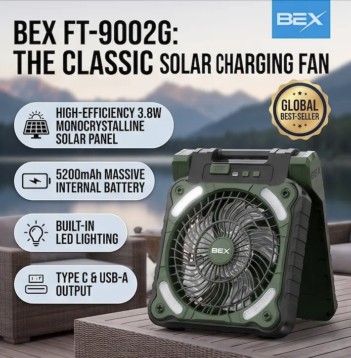 Portable Foldable Solar Charging Fan