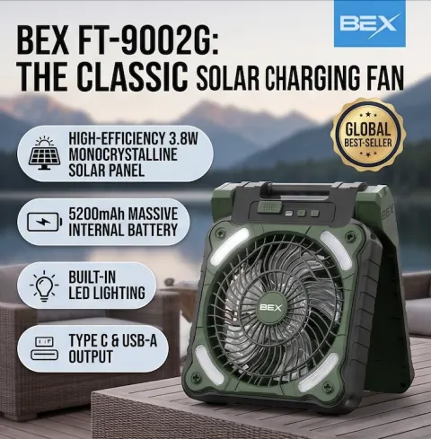 Portable Foldable Solar Charging Fan