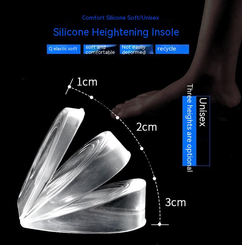 Transparent Invisible Inner Heightening Shoe Pad