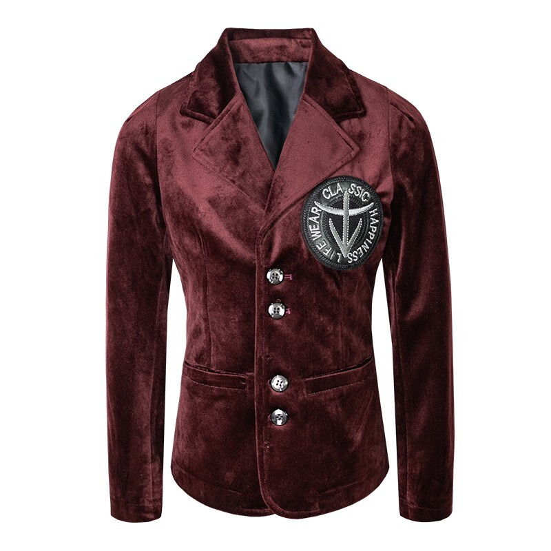 Boy Formal Suit Birthday Party Jacket Velvet Blazer Wine Red 3-7y Slim Fit — foto 5