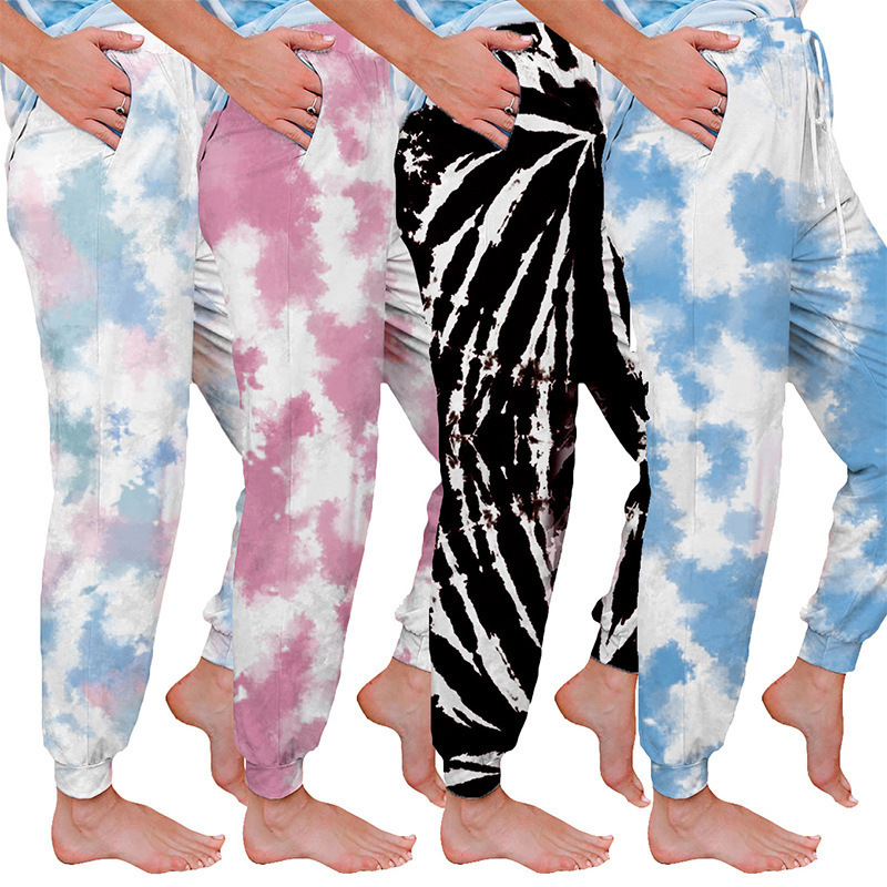 Title 2, Tie-dye Trousers European And American Home Cas...