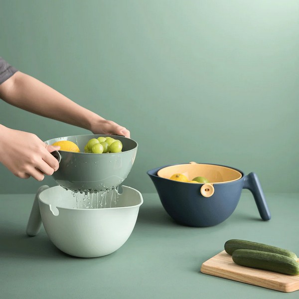 Rotating Colander Separable Colander And Bowl Set