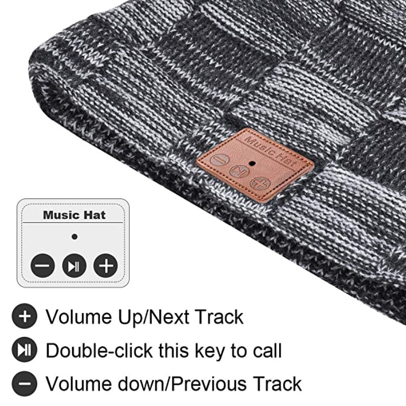Bluetooth Music Knit Hat Call Listening To Songs Plus Cashmere
