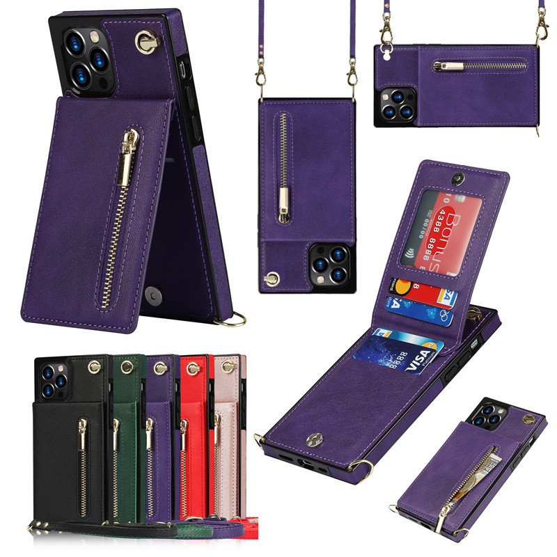 Coque de Téléphone Cuir Élégant ZLARA en différentes couleurs