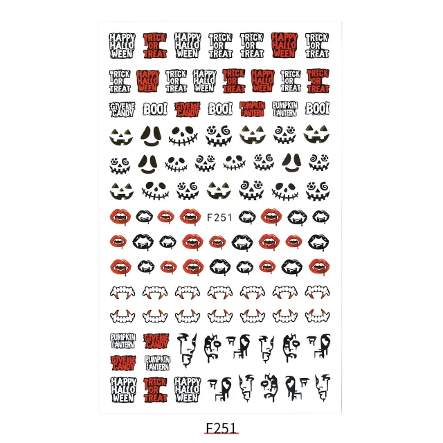 New Nail Sticker Santa Claus Decal Strap Adhesive 251Color - Shop at LoveMi