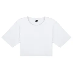 Solid Colour Revealing T-shirt Female Dance Practice Dance Culture - White - View 1