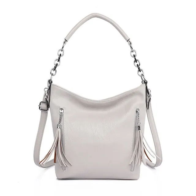 Single Shoulder Messenger Bag Tote Bag Large Capacity Chain Simple Bag Grey - Shop at LoveMi
