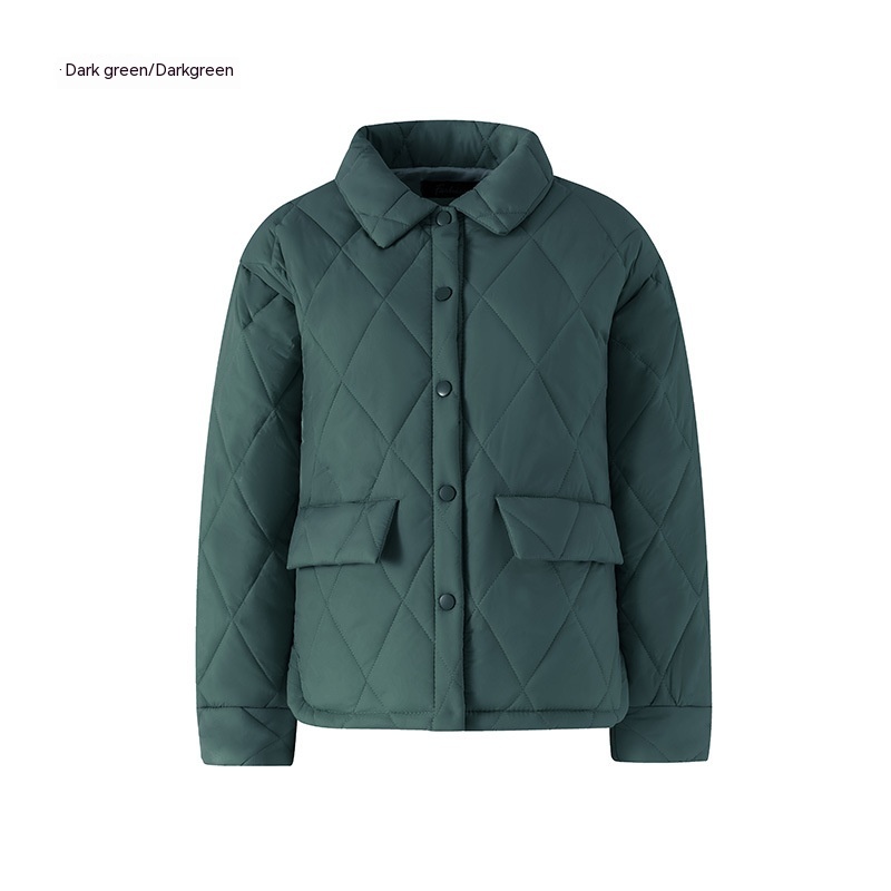 Workwear Cotton padded Jacket Winter Cotton padded Clothes Short Dark Green - Shop at LoveMi