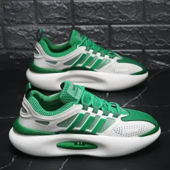 Men's Casual Versatile Mesh Breathable Running Sneakers - Green - View 1