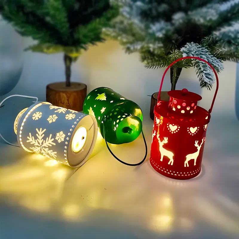 Christmas Candle Lights LED Small Lanterns Wind Lights Electronic Candles Nordic Style Creative Holiday Decoration Decorations – image 2