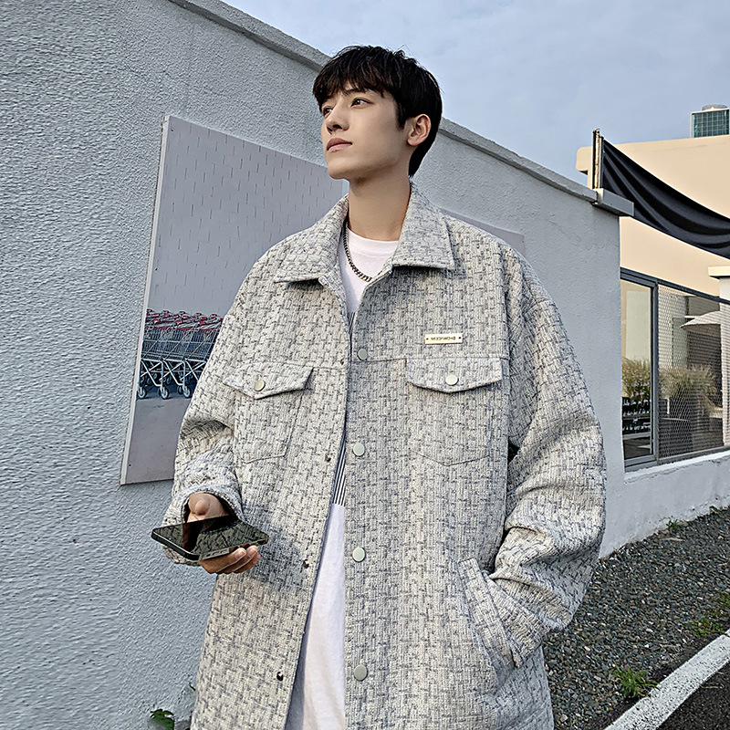 Small Fragrant Wind Coat Men's Autumn Loose Casual Harbor Style Sub Jacket