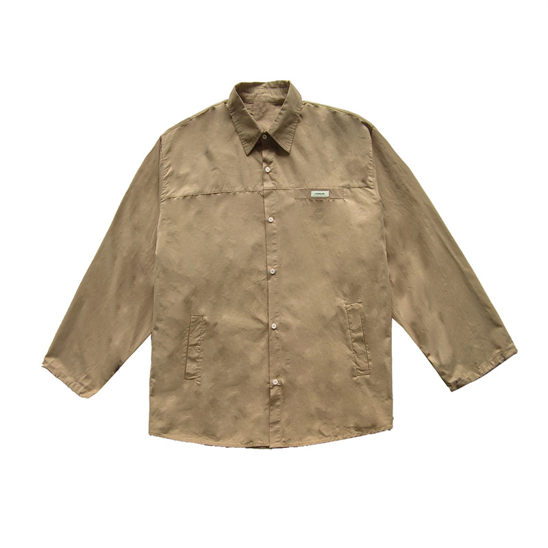 Men's Retro Simple Versatile Long Sleeve Shirt